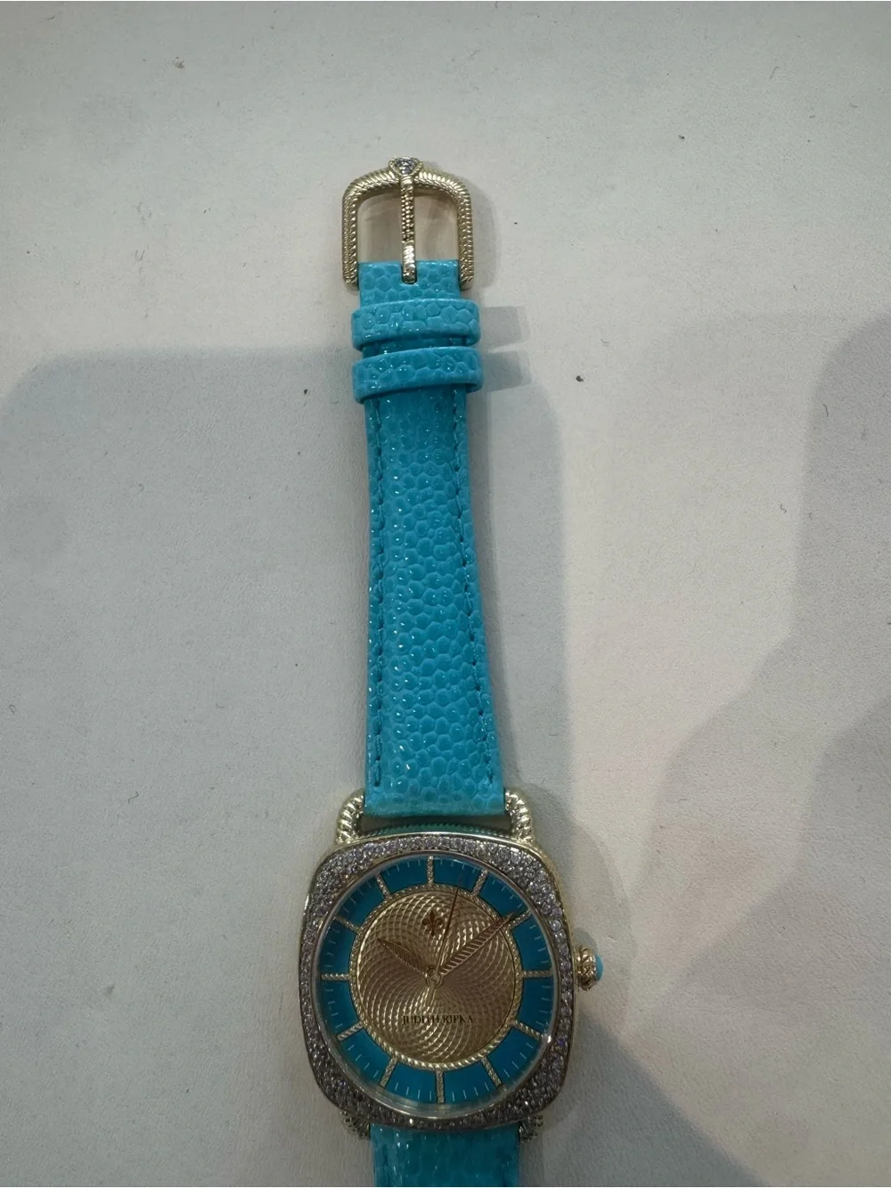 New Judith Ripka Sleeping Beauty Turquoise Watch